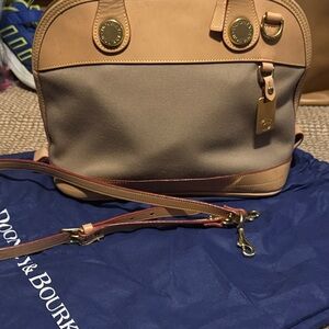 Very good condition!!!!Dooney & Bourke Beige and Tan Shoulder Bag